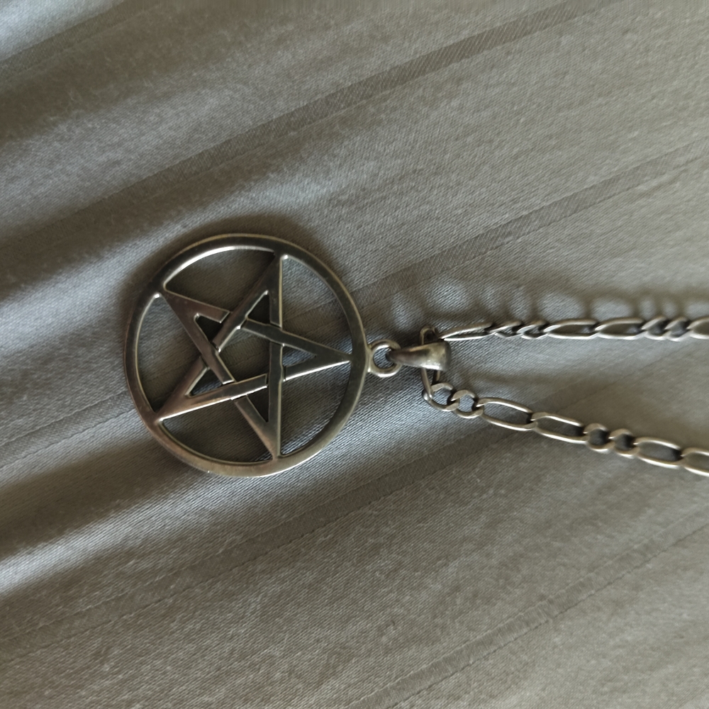 Silver Pentagram Pendant Necklace